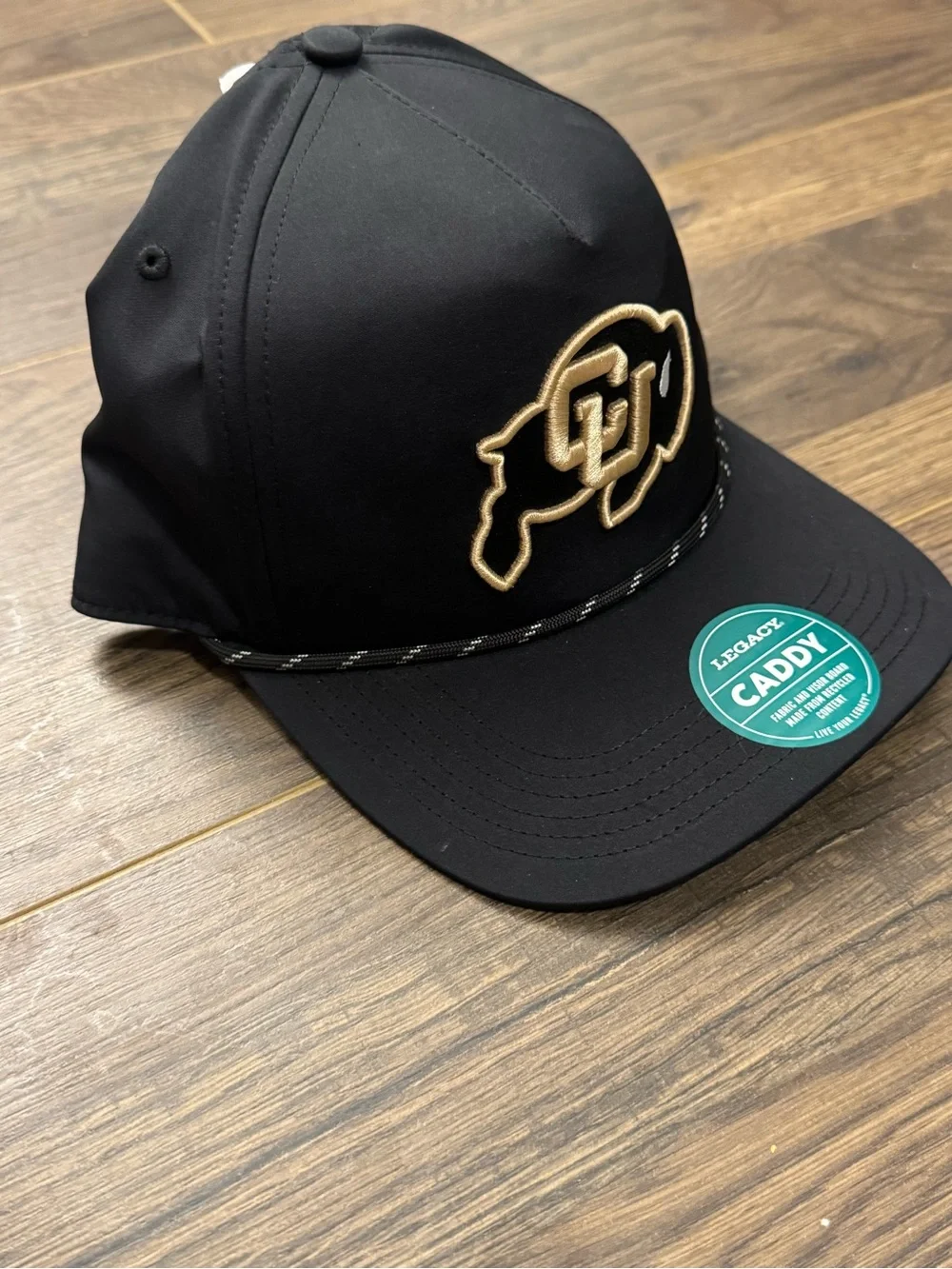 Black Legacy Caddy University of Colorado Buffaloes Snapback Hat with Rope
